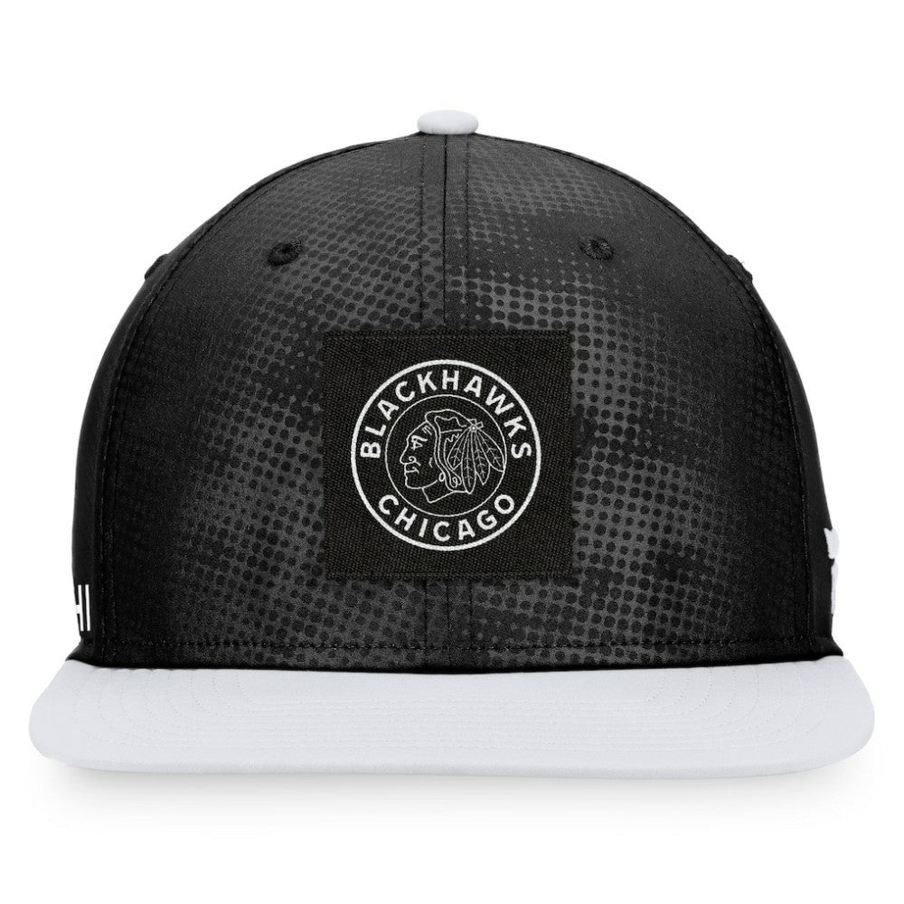 NHL Black/White Chicago Blackhawks Fanatics Authentic Pro Alternate Logo Snapback Hat