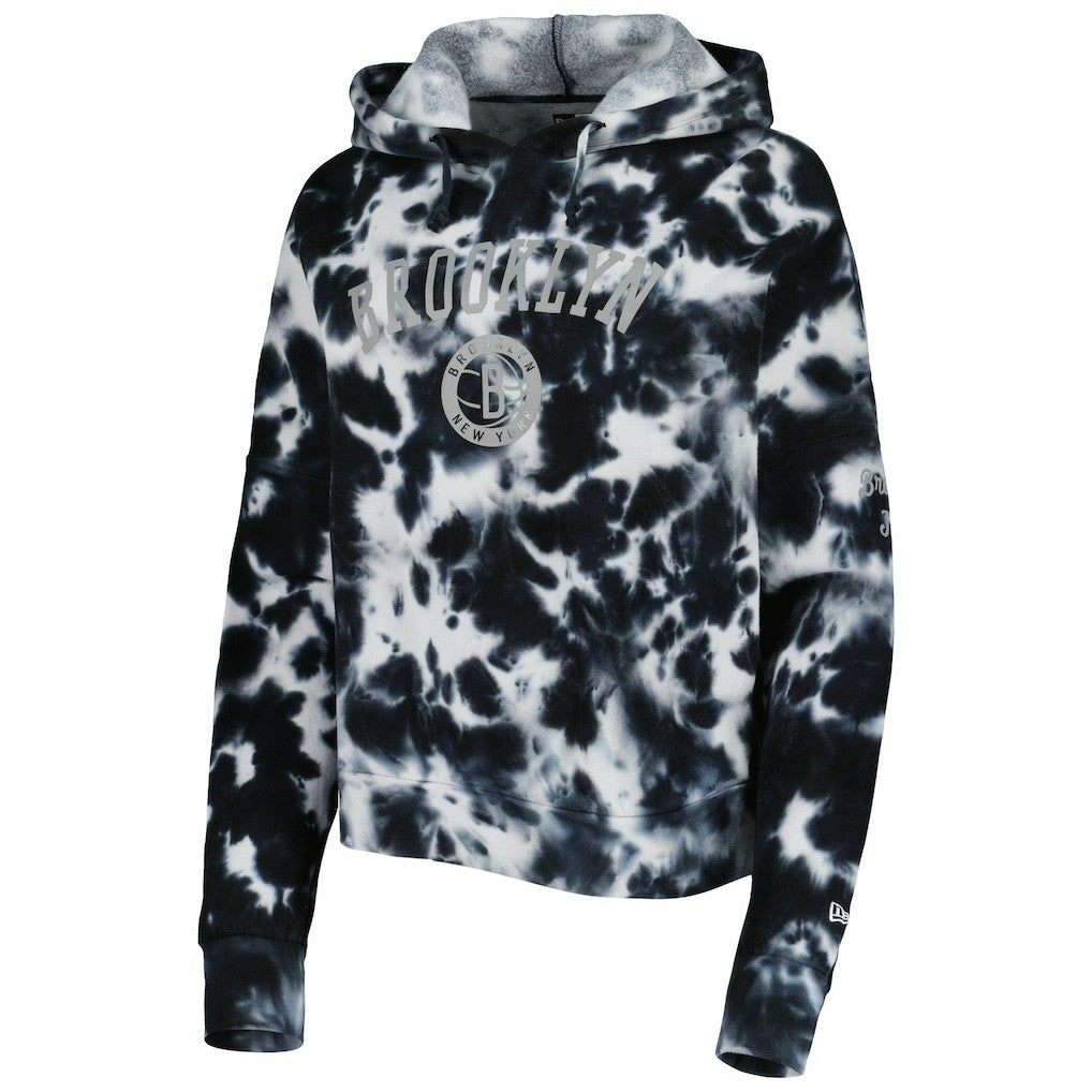 NBA Brooklyn Nets Women's Brushed Cotton Tie-Dye Pullover Hoodie