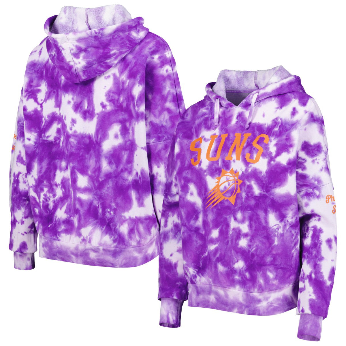 NBA Phoenix Suns Women's Brushed Cotton Tie-Dye Pullover Hoodie