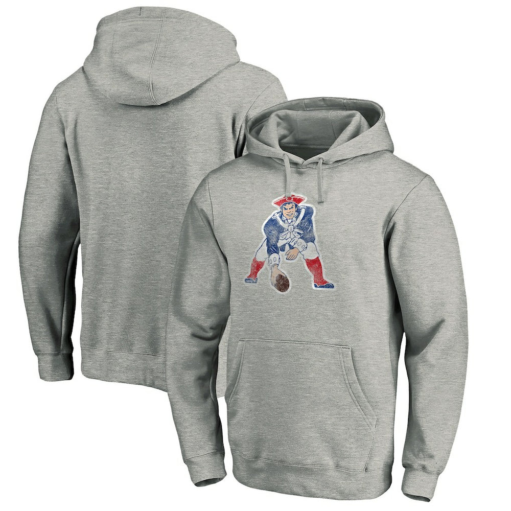 Throwback Logo Pullover Hoodie - New England Patriots