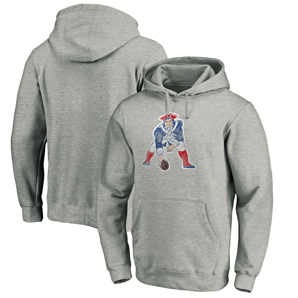 Throwback Logo Pullover Hoodie - New England Patriots