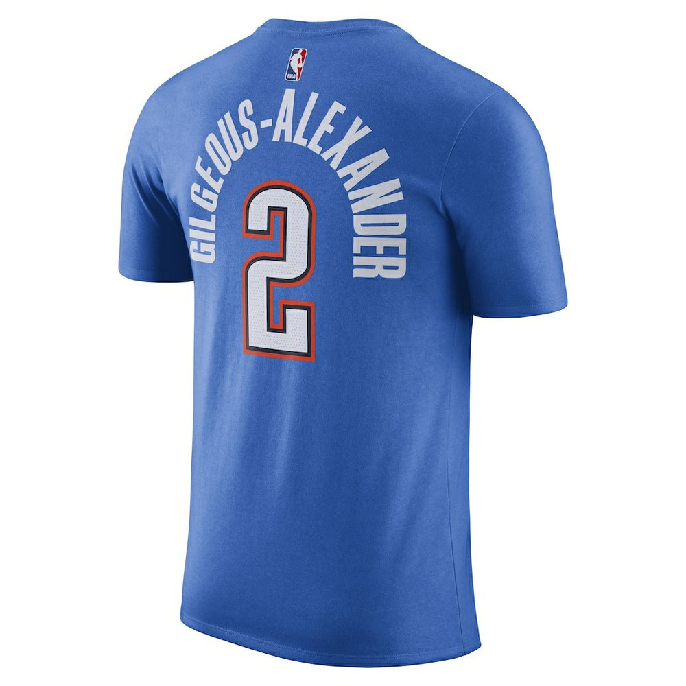 NBA Shai Gilgeous-Alexander Oklahoma City Thunder Icon 2022/23 Name & Number T-Shirt