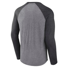 NHL Heather Gray Calgary Flames Fanatics Special Edition Long Sleeve Tri-Blend Raglan T-Shirt