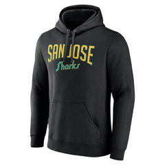 NHL Black San Jose Sharks Fanatics Special Edition 2.0 Wordmark Pullover Hoodie