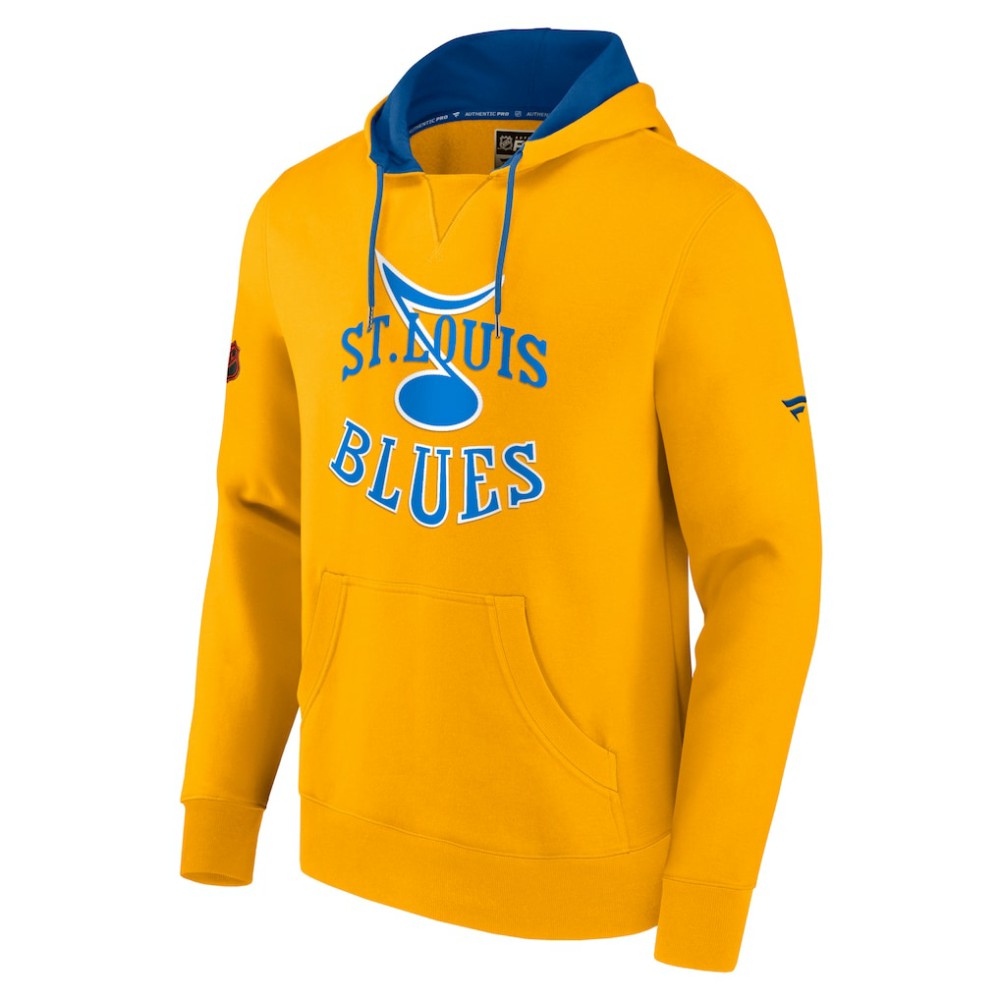 NHL Gold St. Louis Blues Fanatics Special Edition 2.0 Team Logo Pullover Hoodie