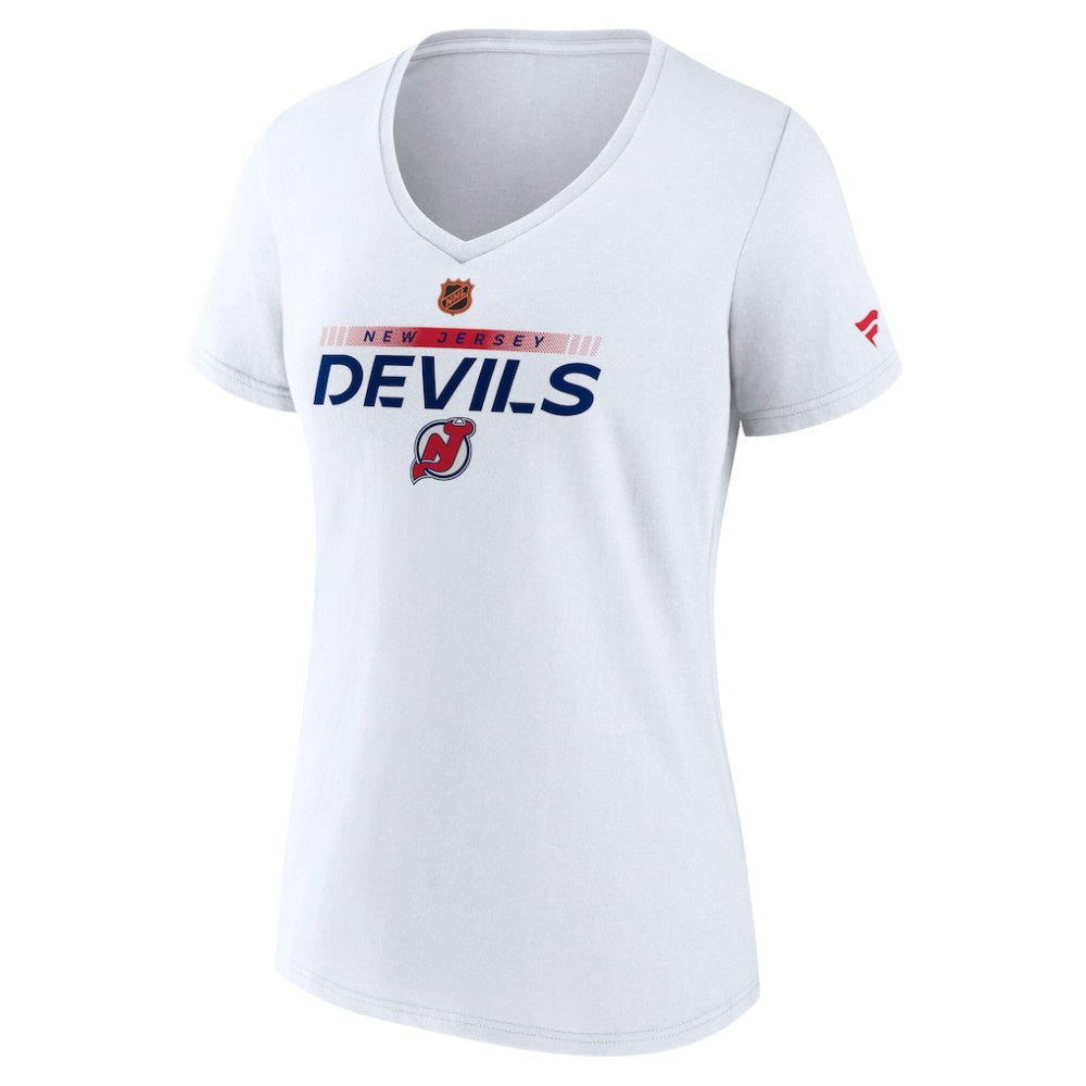 NHL White New Jersey Devils Fanatics Women's Special Edition V-Neck T-Shirt