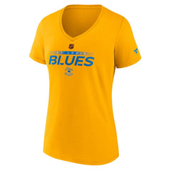 NHL Gold St. Louis Blues Fanatics Women's Special Edition V-Neck T-Shirt