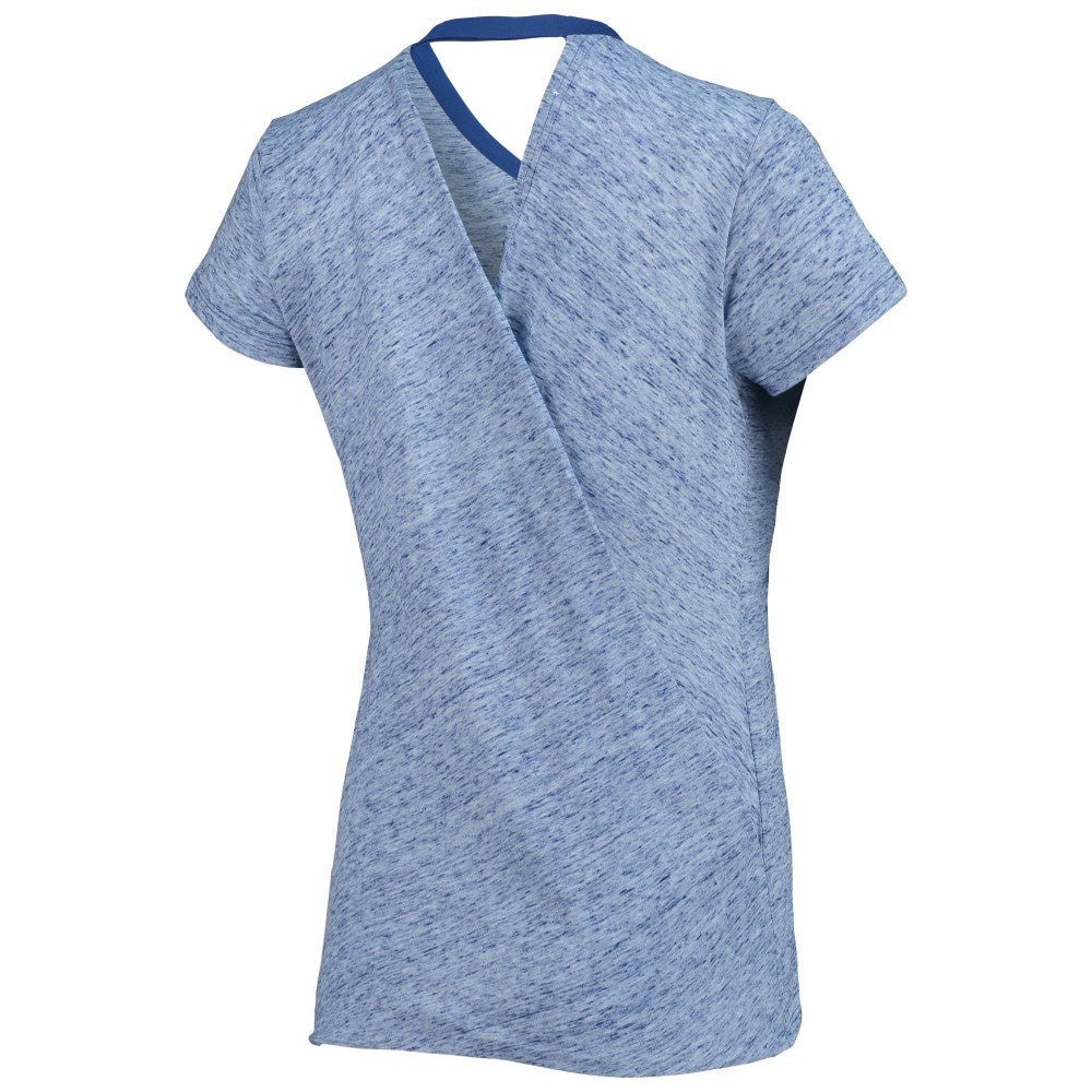 MLB Kansas City Royals Touch Women's Hail Mary Back Wrap Space-Dye V-Neck T-Shirt