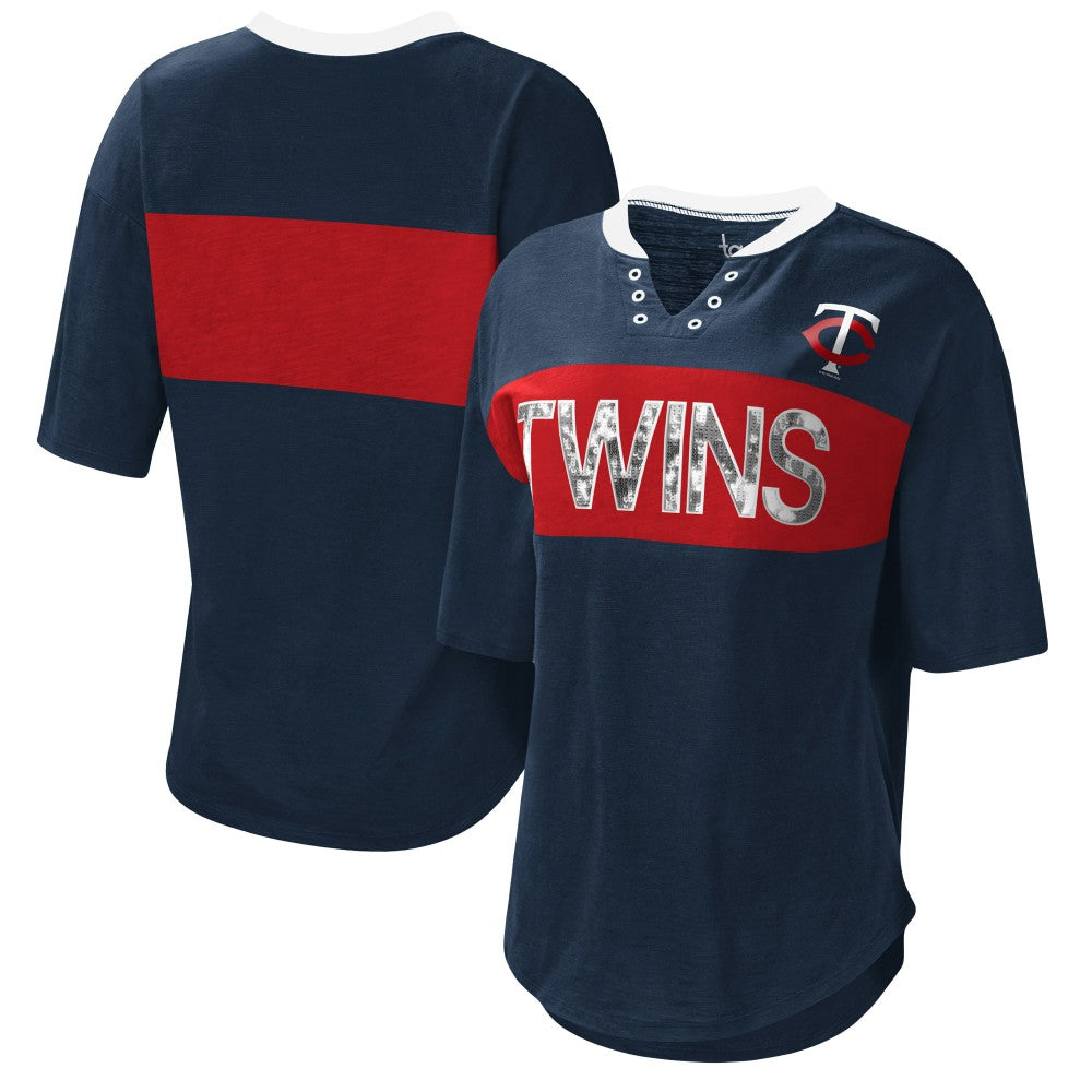 MLB Minnesota Twins Touch Women's Lead Off Notch Neck T-Shirt