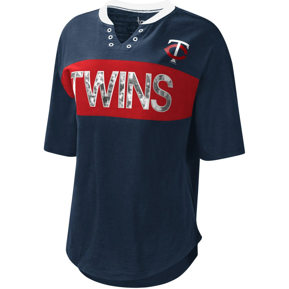 MLB Minnesota Twins Touch Women's Lead Off Notch Neck T-Shirt
