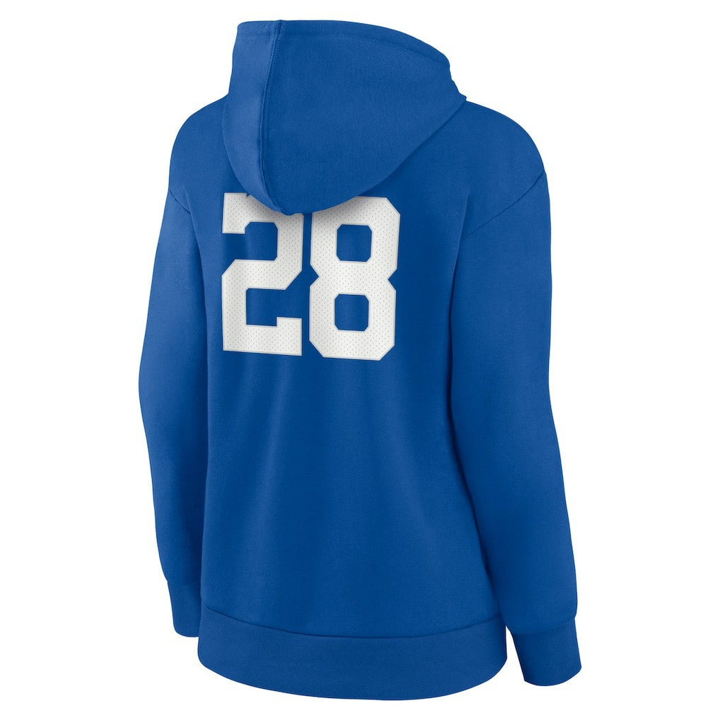 Jonathan Taylor  Women's Player Icon Name & Number V-Neck Pullover Hoodie - Indianapolis Colts