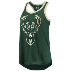 NBA Milwaukee Bucks G-III Sports by Carl Banks Women's Showdown Scoop-Neck Racerback Tank Top