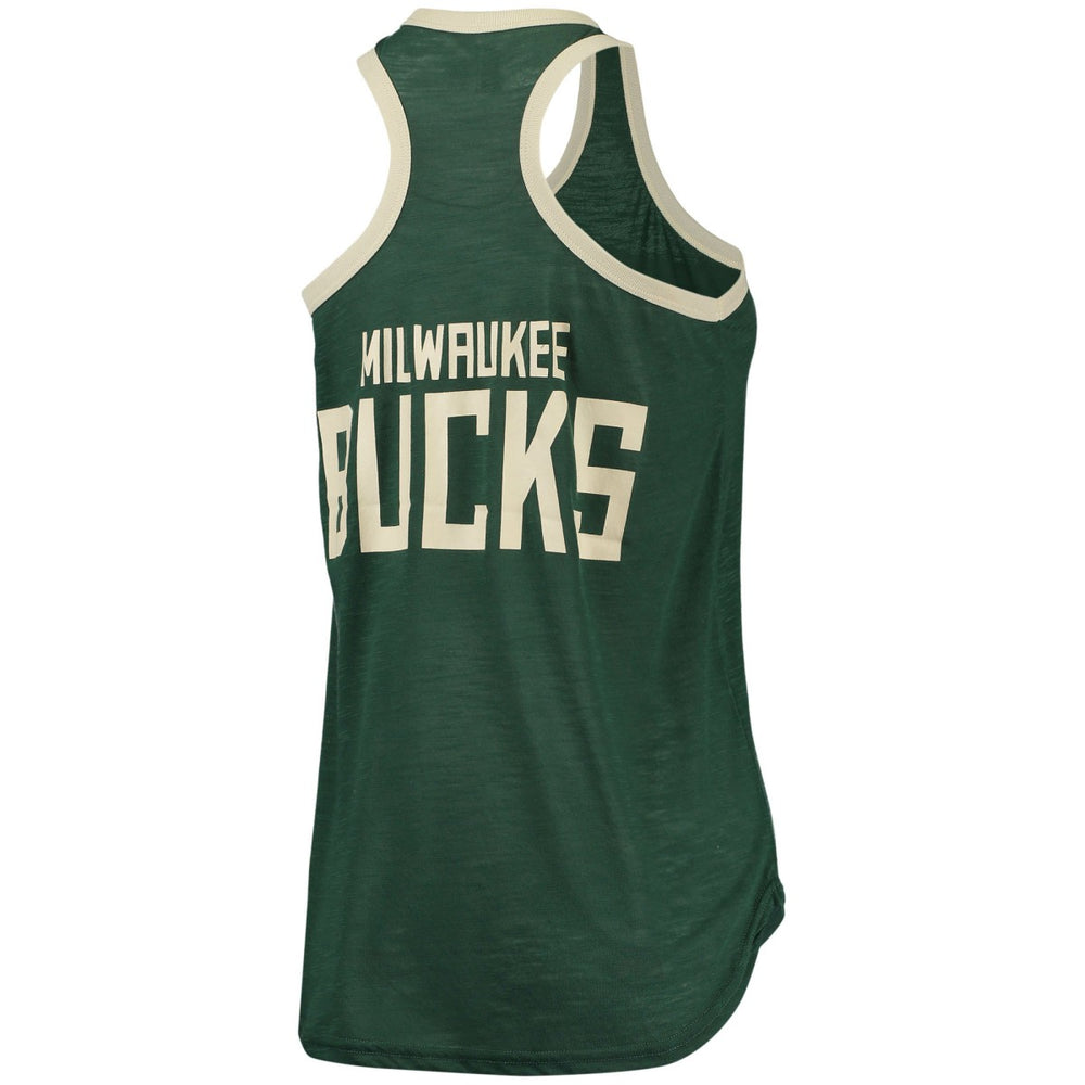 NBA Milwaukee Bucks G-III Sports by Carl Banks Women's Showdown Scoop-Neck Racerback Tank Top