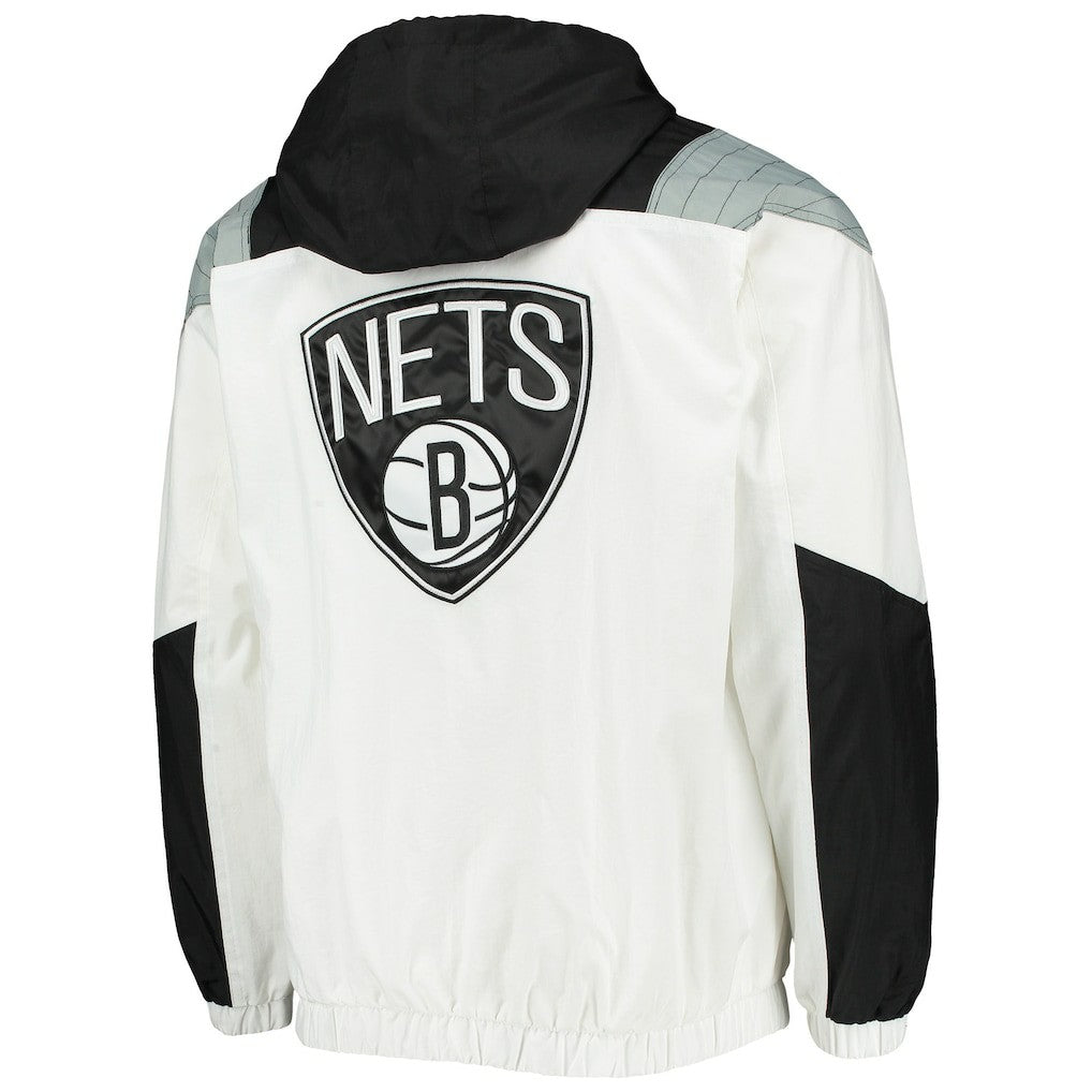 NBA Brooklyn Nets Starter Striker Crinkle Half-Zip Hoodie Jacket
