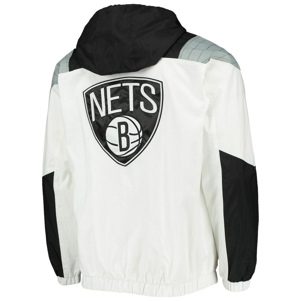 NBA Brooklyn Nets Starter Striker Crinkle Half-Zip Hoodie Jacket