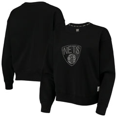 NBA Brooklyn Nets DKNY Sport Women's Carrie Rhinestone Pullover Sweatshirt