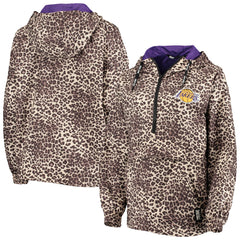 NBA Los Angeles Lakers DKNY Sport Women's Gabriella Windbreaker Half-Zip Hoodie