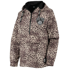 NBA Brooklyn Nets DKNY Sport Women's Gabriella Windbreaker Half-Zip Hoodie