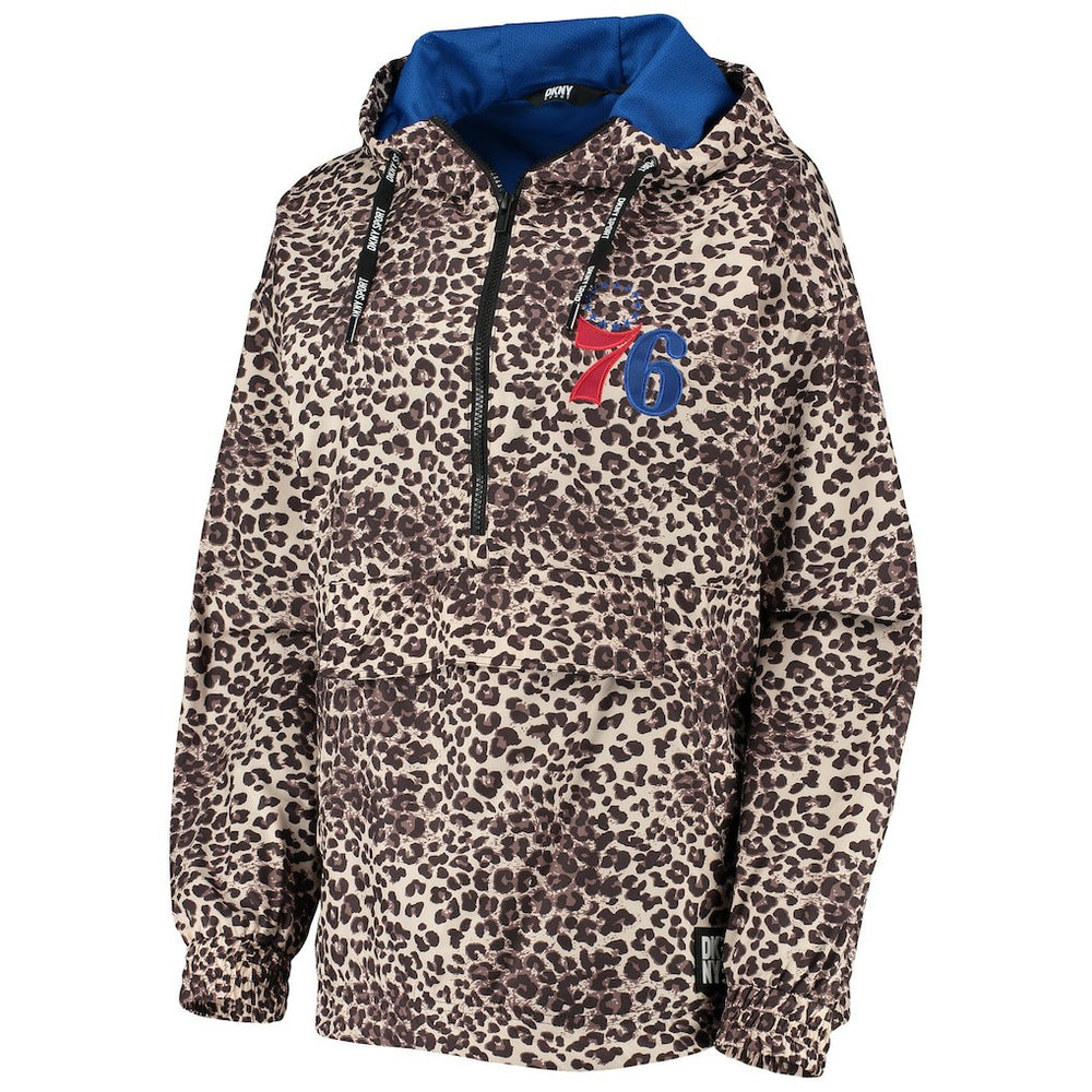 NBA Philadelphia 76ers DKNY Sport Women's Gabriella Windbreaker Half-Zip Hoodie
