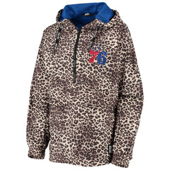 NBA Philadelphia 76ers DKNY Sport Women's Gabriella Windbreaker Half-Zip Hoodie