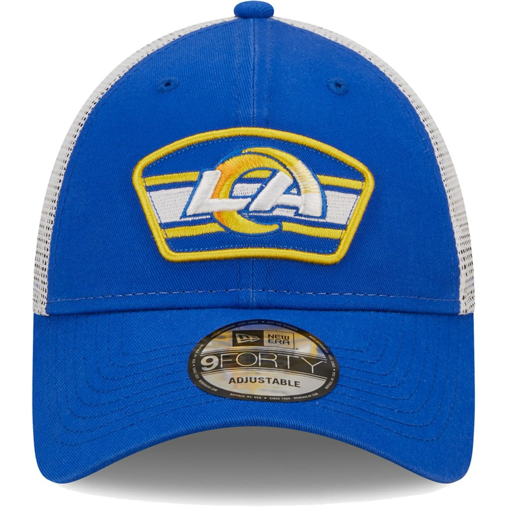 Logo Patch Trucker 9FORTY Snapback Hat - Los Angeles Rams