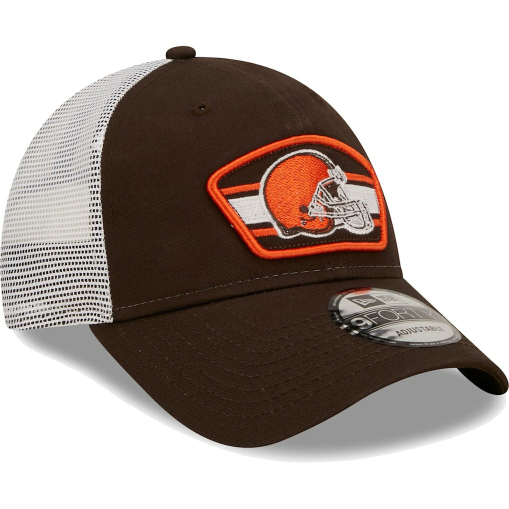 Logo Patch Trucker 9FORTY Snapback Hat - Cleveland Browns