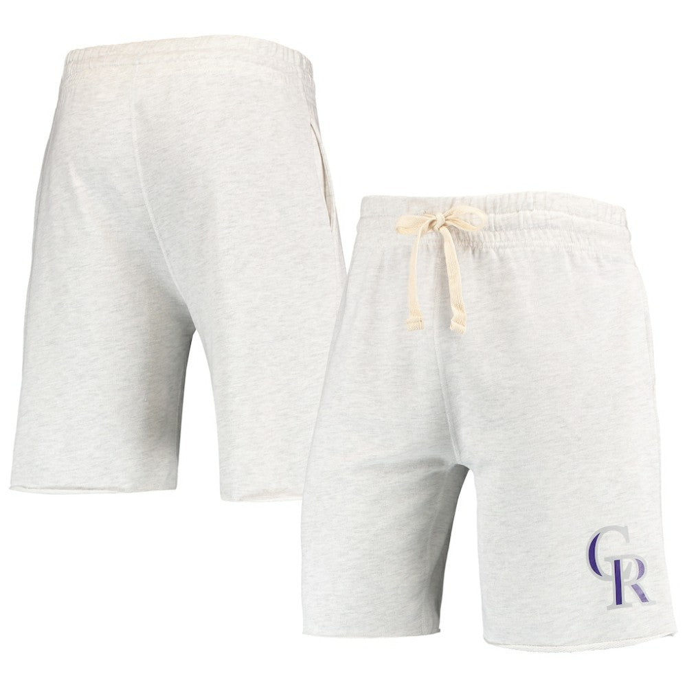 MLB Colorado Rockies Concepts Sport Mainstream Terry Tri-Blend Shorts