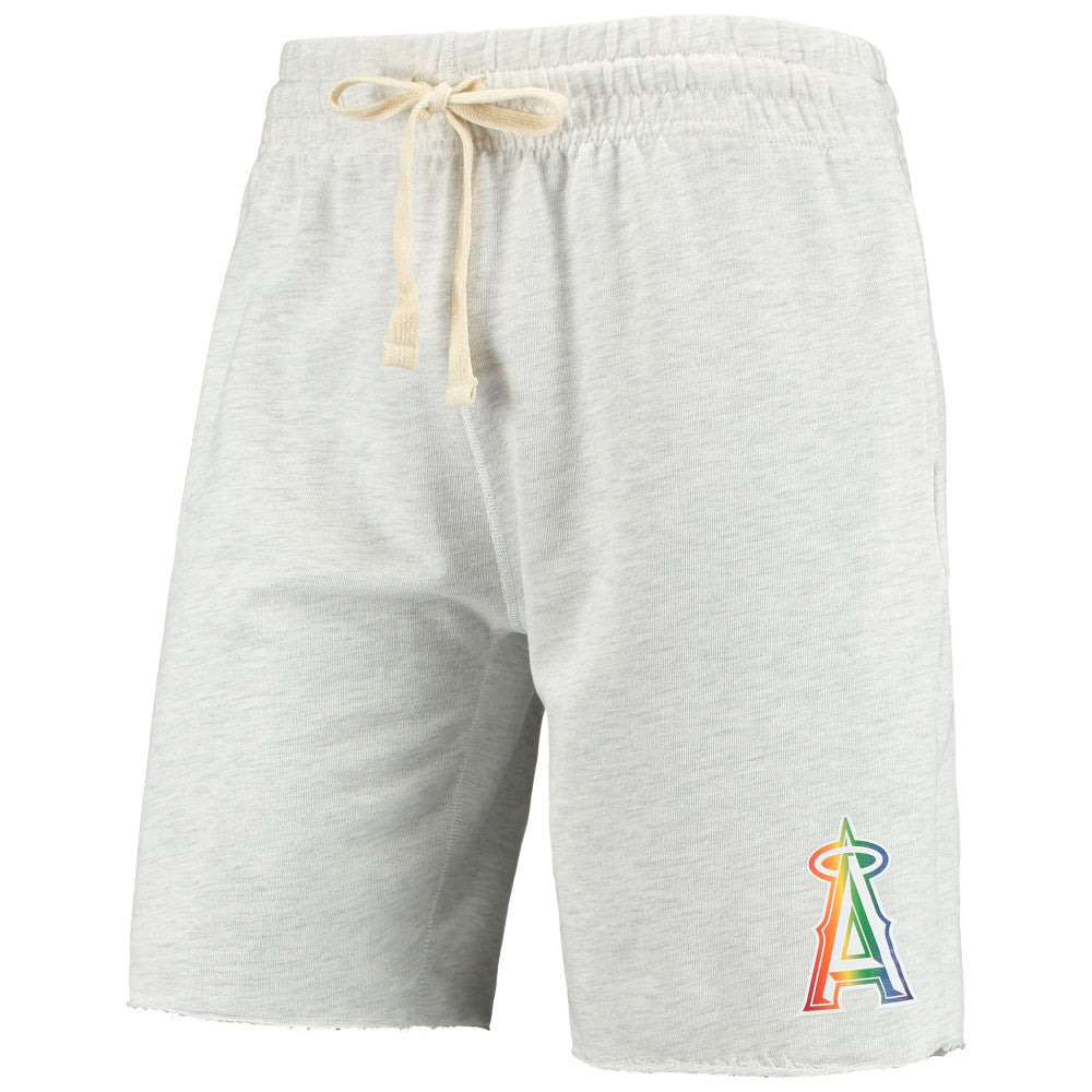 MLB Los Angeles Angels Concepts Sport Mainstream Logo Terry Tri-Blend Shorts