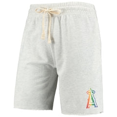 MLB Los Angeles Angels Concepts Sport Mainstream Logo Terry Tri-Blend Shorts