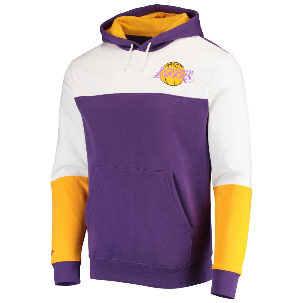 NBA Los Angeles Lakers Hardwood Classics Fusion 2.0 Colorblock Pullover Hoodie