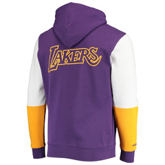 NBA Los Angeles Lakers Hardwood Classics Fusion 2.0 Colorblock Pullover Hoodie