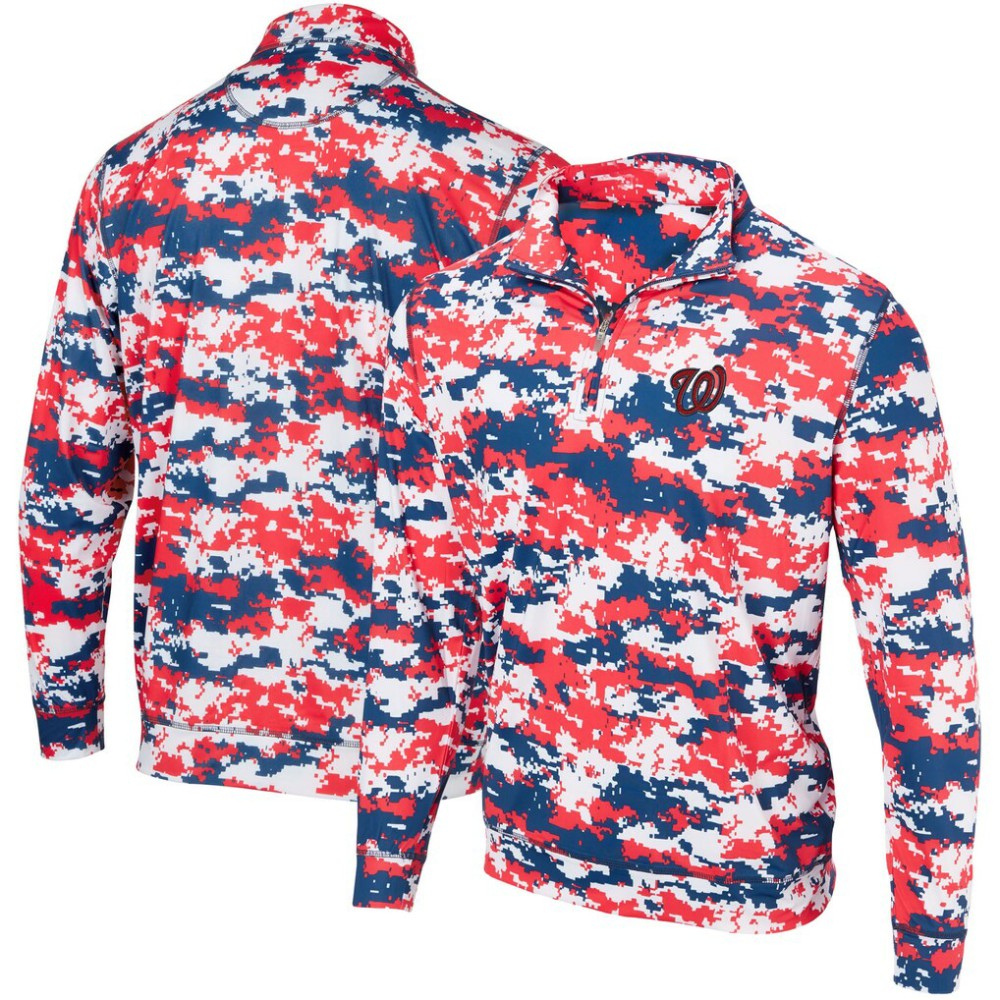 MLB Washington Nationals Digital Camo Performance Quarter-Zip Pullover Jacket
