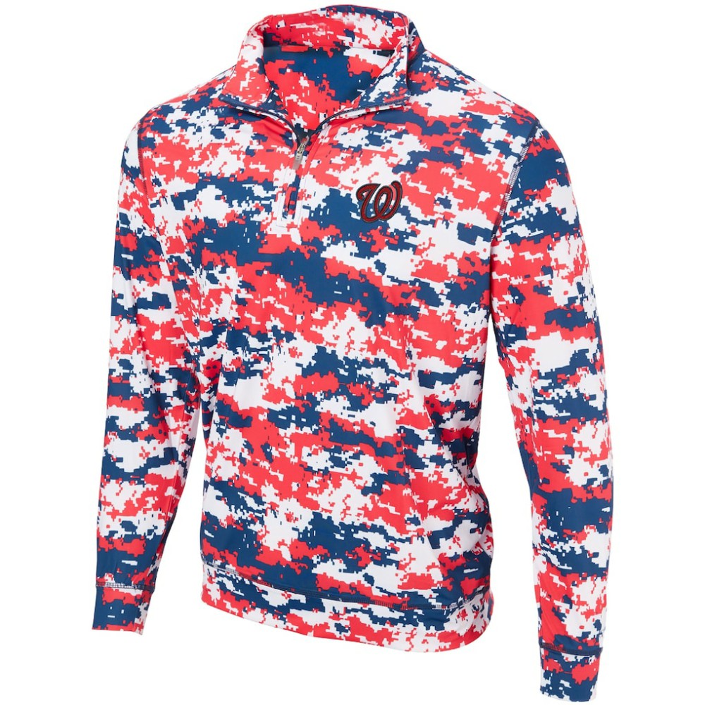 MLB Washington Nationals Digital Camo Performance Quarter-Zip Pullover Jacket