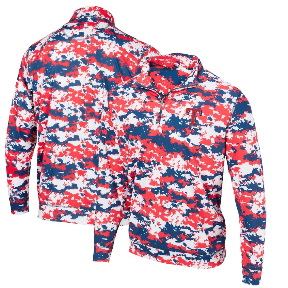 MLB Texas Rangers Digital Camo Performance Quarter-Zip Pullover Jacket