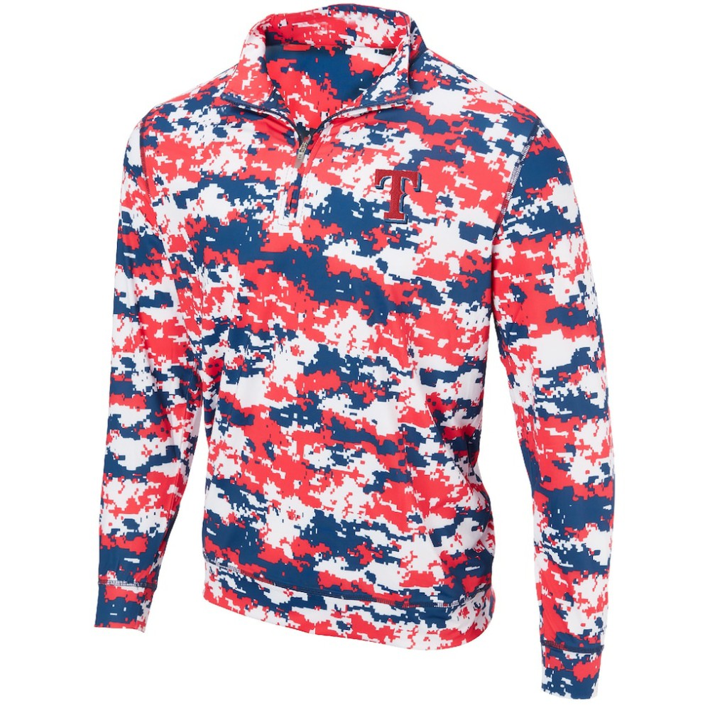 MLB Texas Rangers Digital Camo Performance Quarter-Zip Pullover Jacket