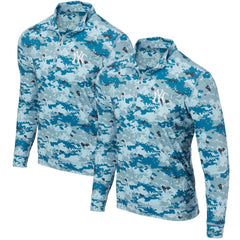 MLB New York Yankees Digital Camo Performance Quarter-Zip Pullover Jacket
