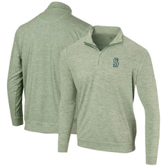 MLB Seattle Mariners Peached Marled Yarn Quarter-Zip Pullover Jacket
