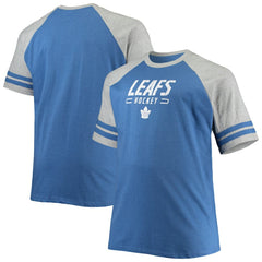 NHL Heathered Blue Toronto Maple Leafs Big & Tall Raglan T-Shirt