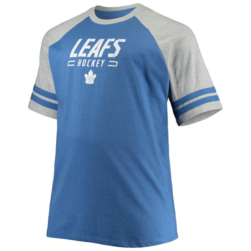 NHL Heathered Blue Toronto Maple Leafs Big & Tall Raglan T-Shirt