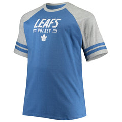 NHL Heathered Blue Toronto Maple Leafs Big & Tall Raglan T-Shirt