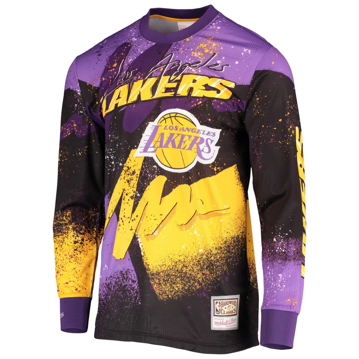 NBA Los Angeles Lakers Hardwood Classics Hyper Hoops Moto Sublimated Long Sleeve T-Shirt