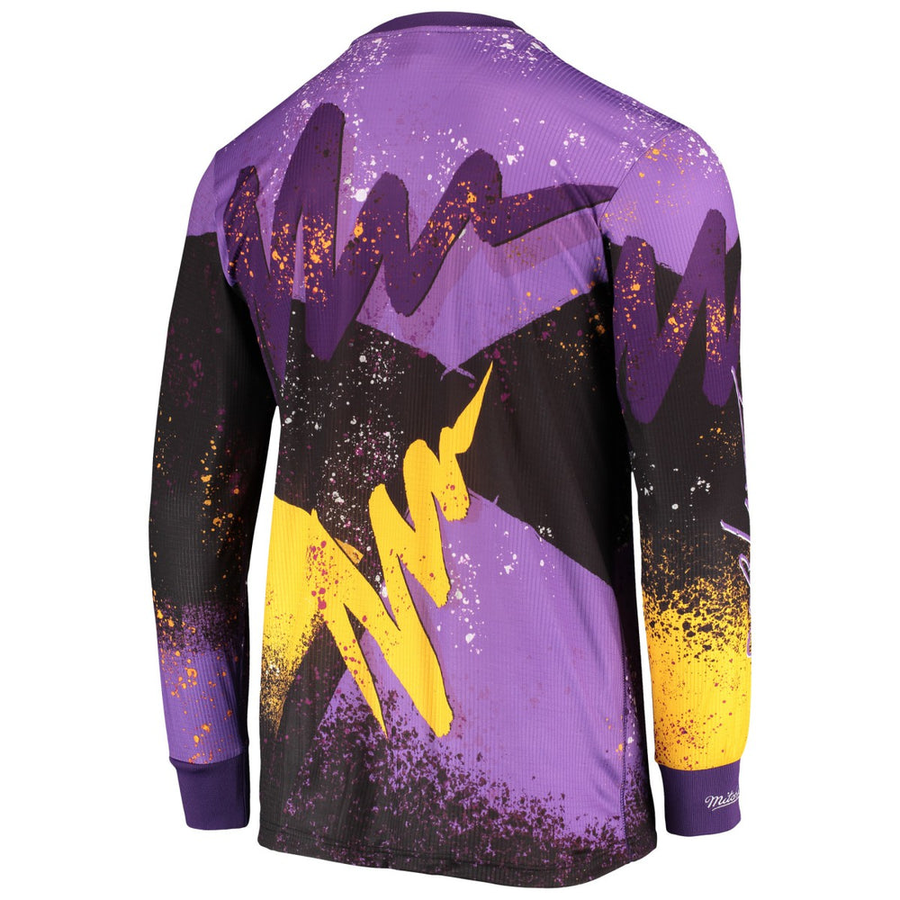 NBA Los Angeles Lakers Hardwood Classics Hyper Hoops Moto Sublimated Long Sleeve T-Shirt