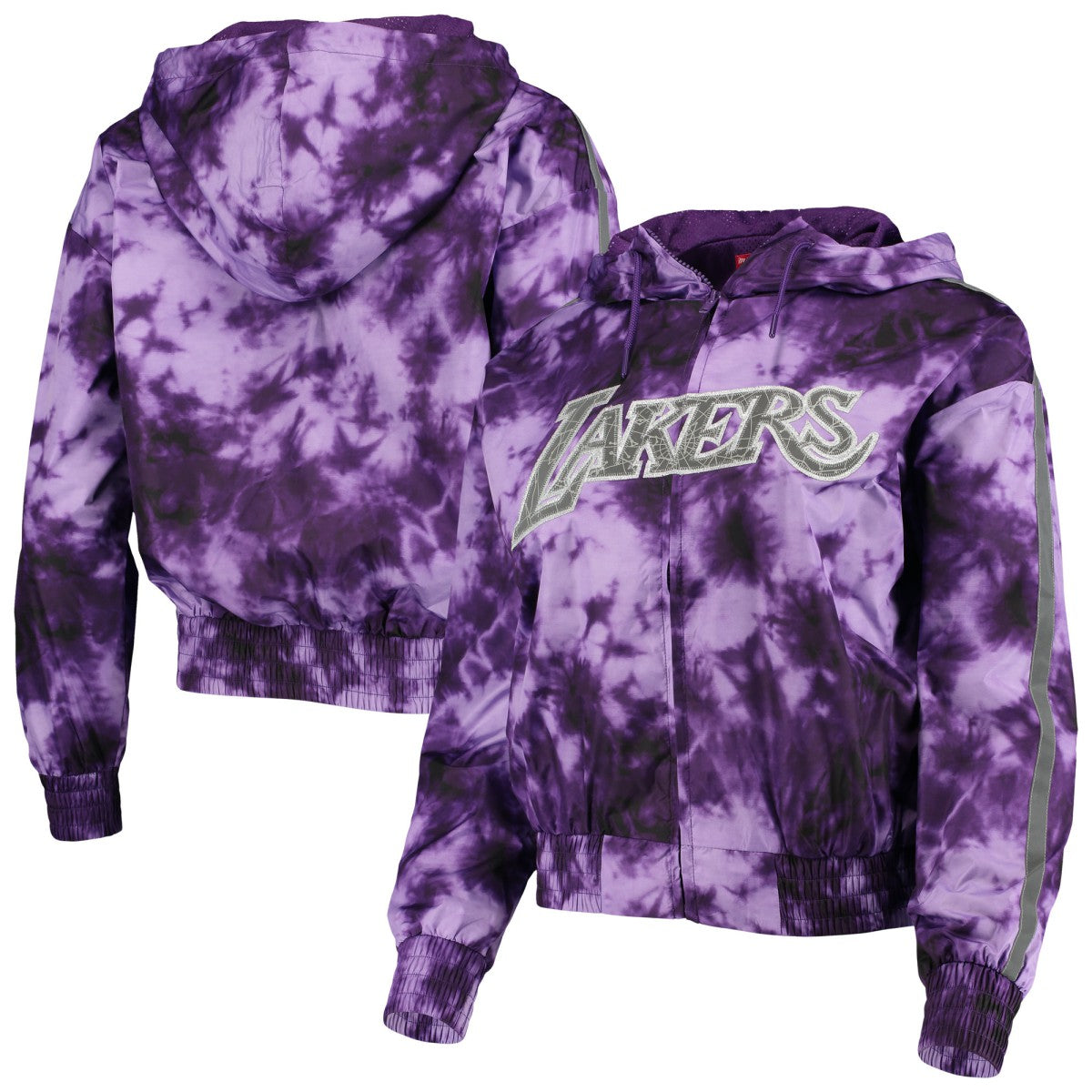 NBA Los Angeles Lakers Women's Galaxy Sublimated Windbreaker Pullover Full-Zip Hoodie