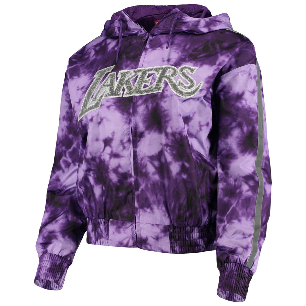 NBA Los Angeles Lakers Women's Galaxy Sublimated Windbreaker Pullover Full-Zip Hoodie