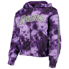 NBA Los Angeles Lakers Women's Galaxy Sublimated Windbreaker Pullover Full-Zip Hoodie
