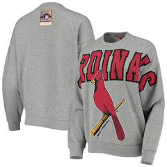 MLB St. Louis Cardinals Mitchell & Ness Women's Cooperstown Collection Logo Lightweight Pullover Sweatshirt