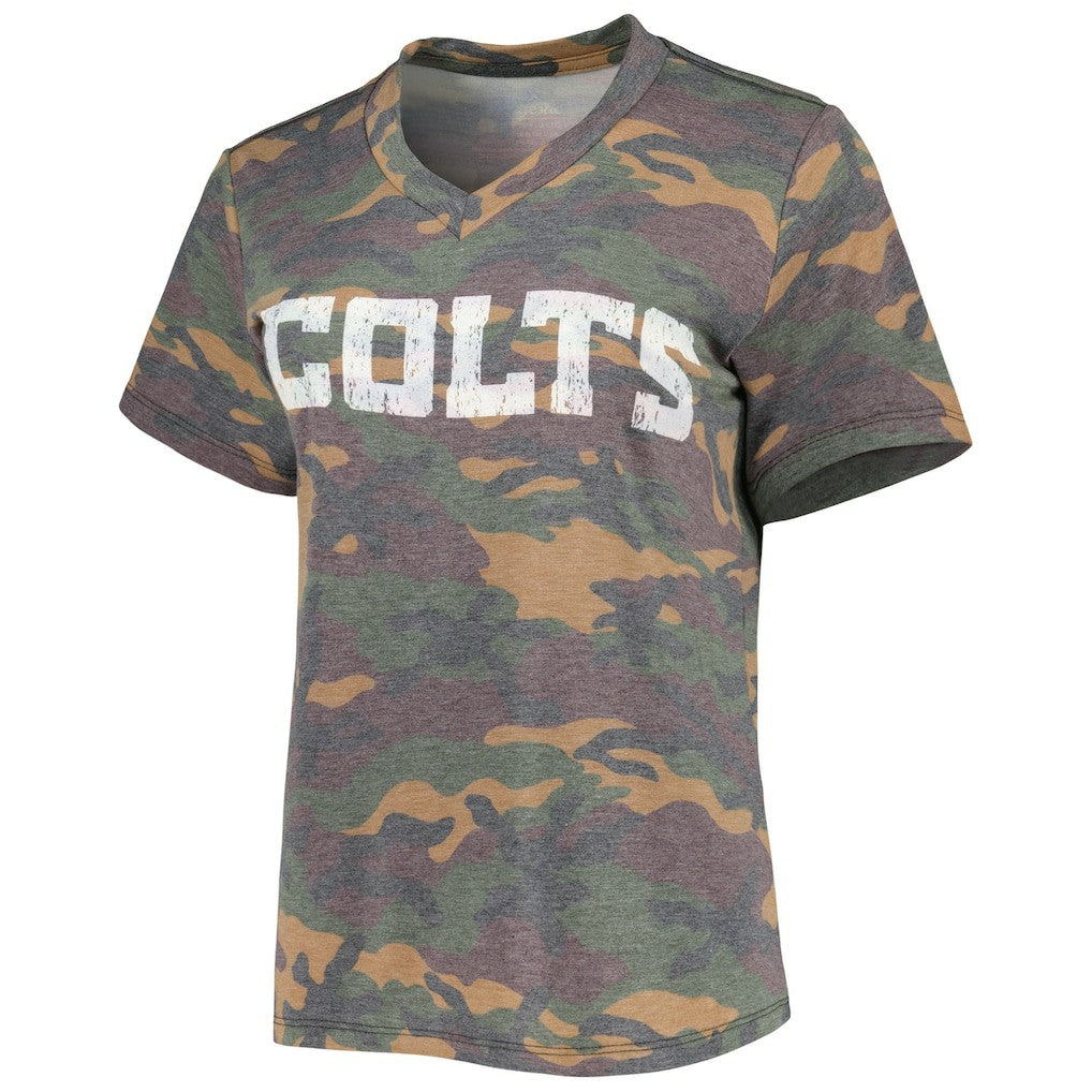 Jonathan Taylor  Majestic Threads Women's Name & Number V-Neck Tri-Blend T-Shirt - Indianapolis Colts