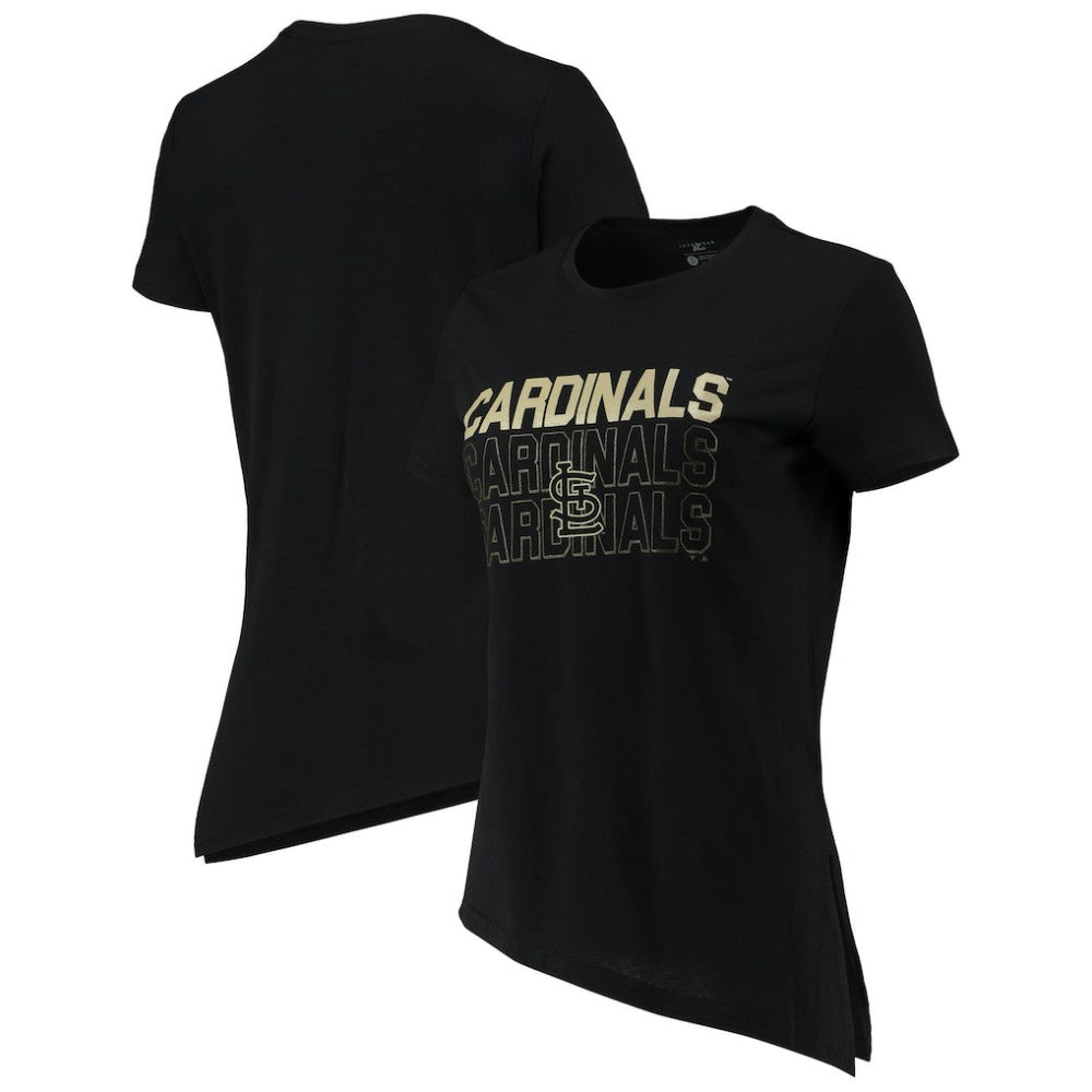 MLB St. Louis Cardinals Levelwear Women's Birch Delta Asymmetrical T-Shirt
