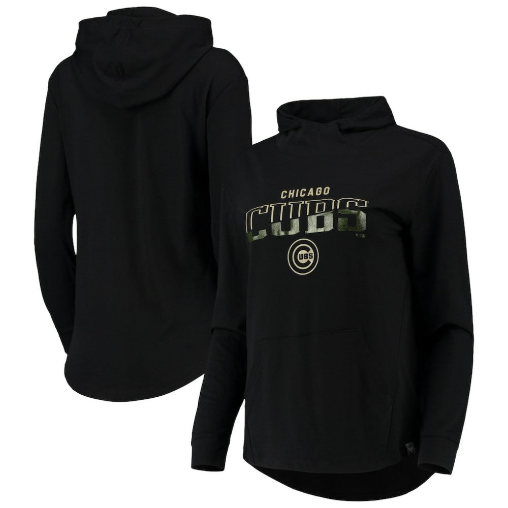 MLB Chicago Cubs Levelwear Women's Vivid Scuba Neck Pullover Hoodie