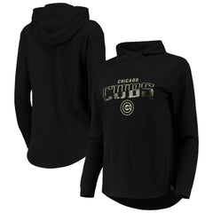 MLB Chicago Cubs Levelwear Women's Vivid Scuba Neck Pullover Hoodie